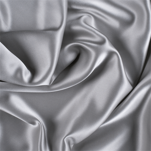 Runway Silks Light Gray Silk Charmeuse Fabric by The Yard (100% Silk)